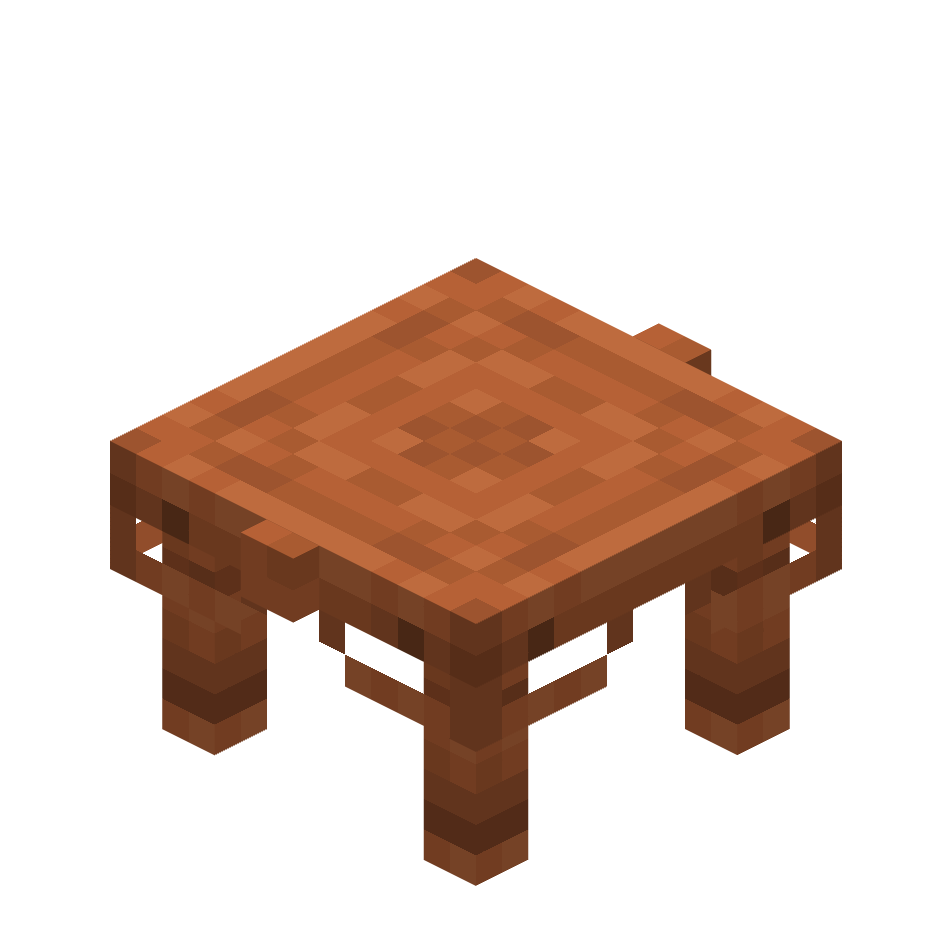 акациевая древесина, stool — предмет ресурспака minecraft специально для сервера foxward