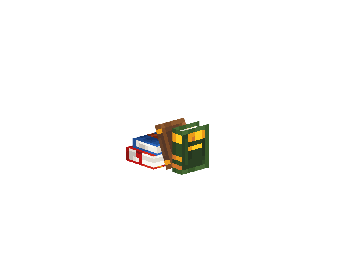 стопка из 4 книг — предмет ресурспака minecraft специально для сервера foxward
