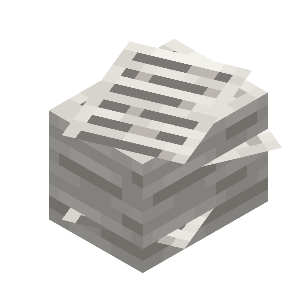 стопка документов, stack of documents — предмет ресурспака minecraft специально для сервера foxward