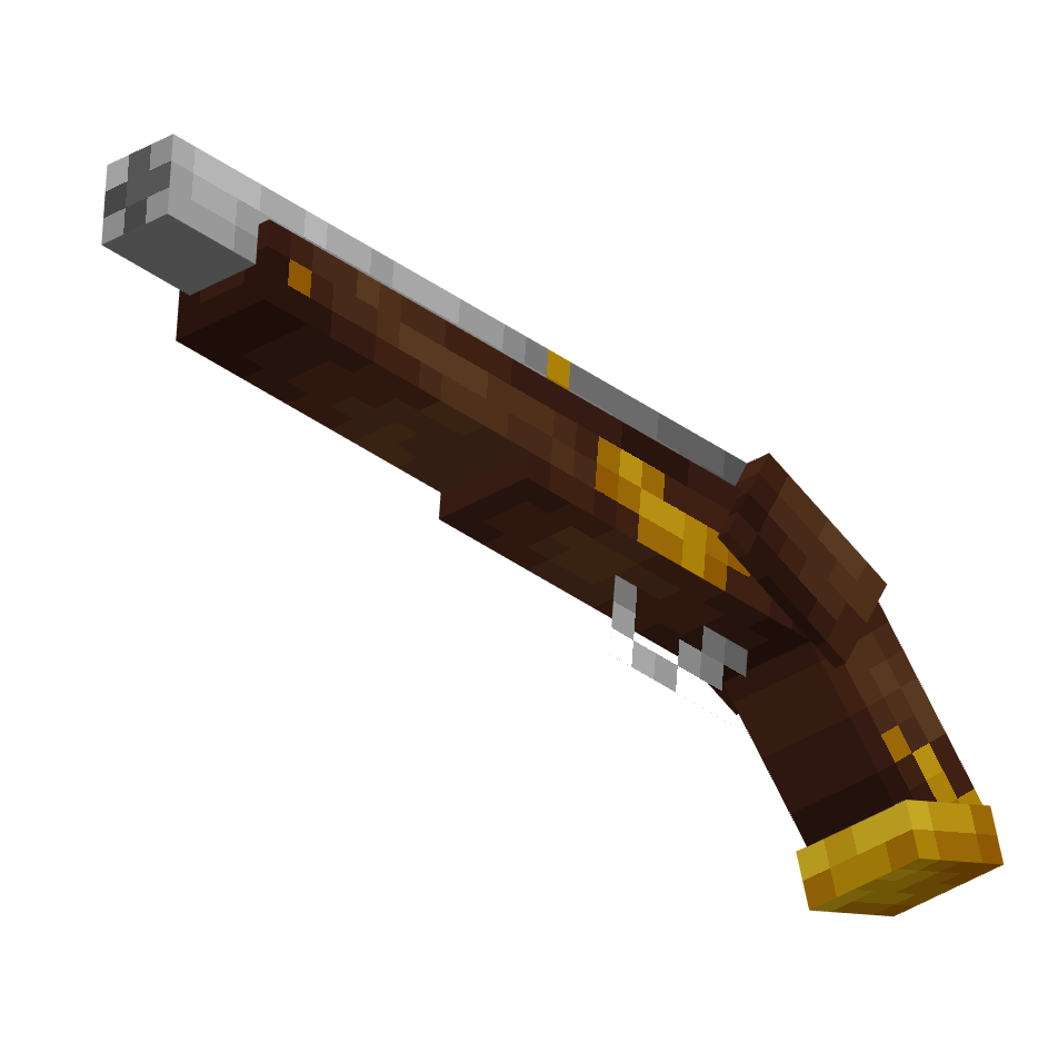 кремневый пистолет, flint pistol — предмет ресурспака minecraft специально для сервера foxward