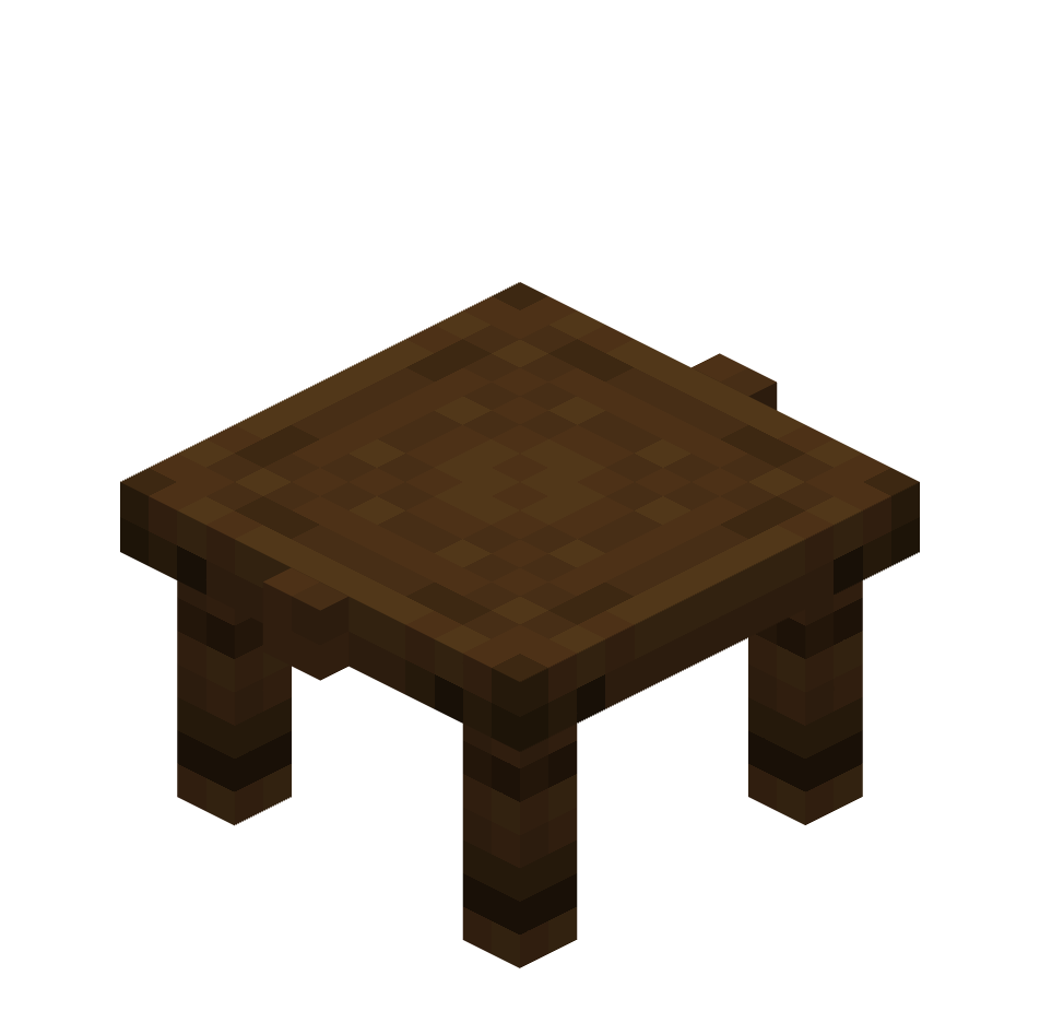 тёмно-дубовая древесина, stool — предмет ресурспака minecraft специально для сервера foxward