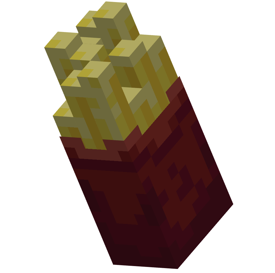 картошка фри, french fries — предмет ресурспака minecraft специально для сервера foxward