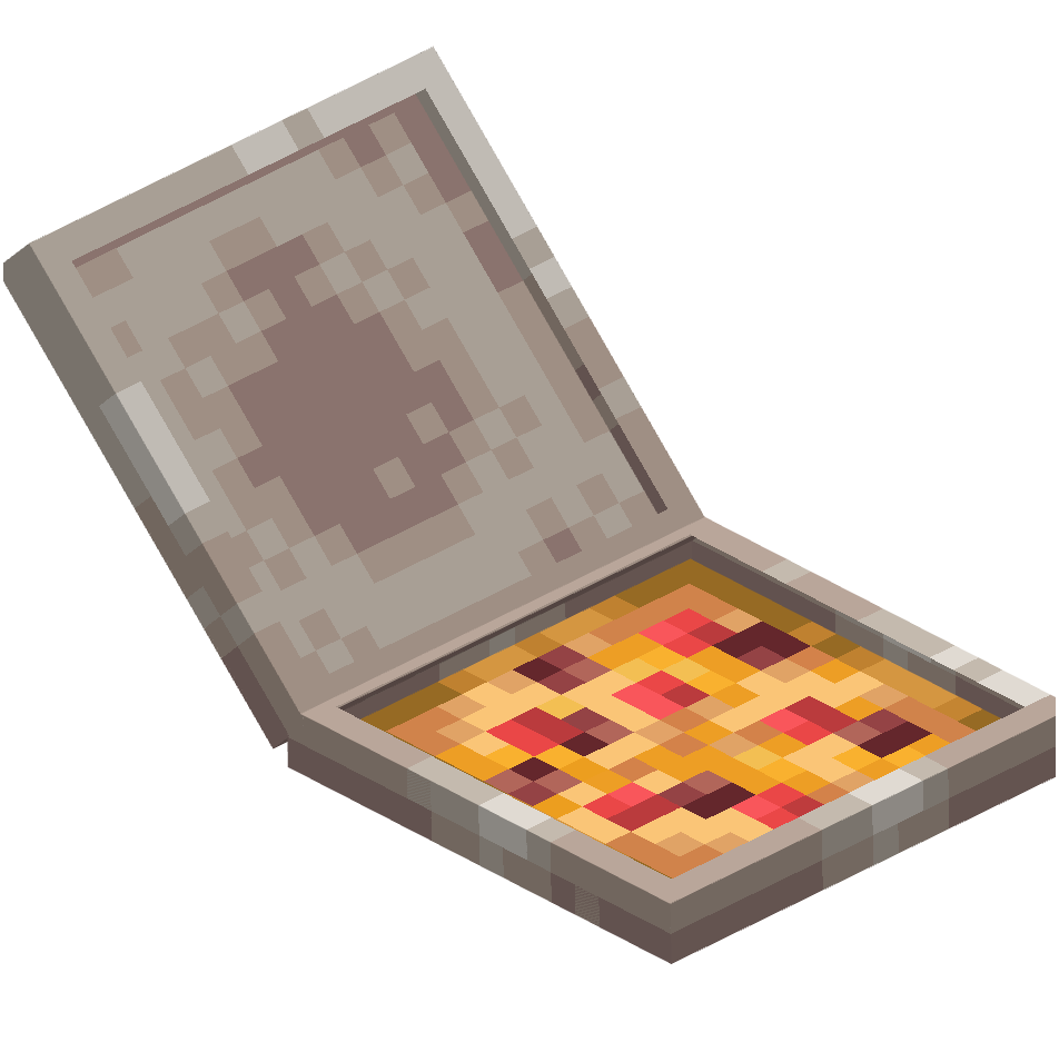 пицца в коробке, pizza in box — предмет ресурспака minecraft специально для сервера foxward