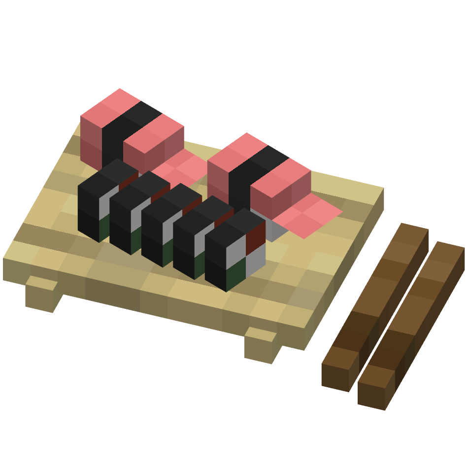 суши, sushi — предмет ресурспака minecraft специально для сервера foxward