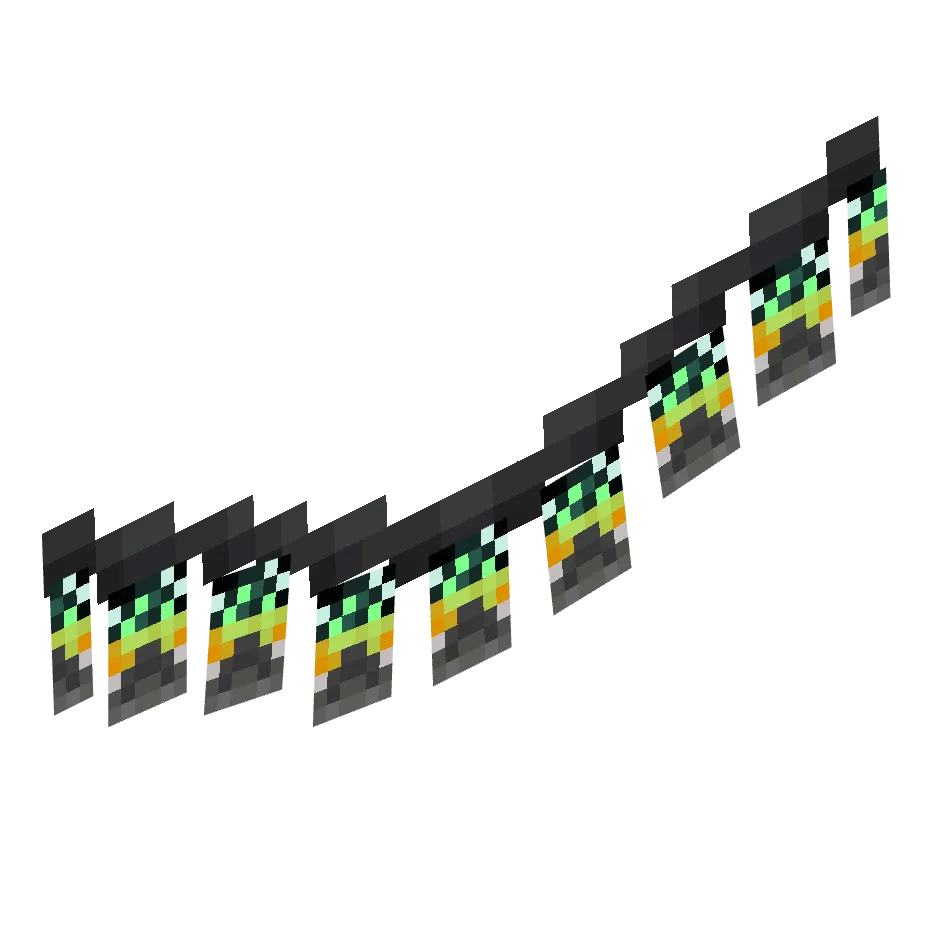 гирлянда флаг тысячелетней империи, girland — предмет ресурспака minecraft специально для сервера foxward
