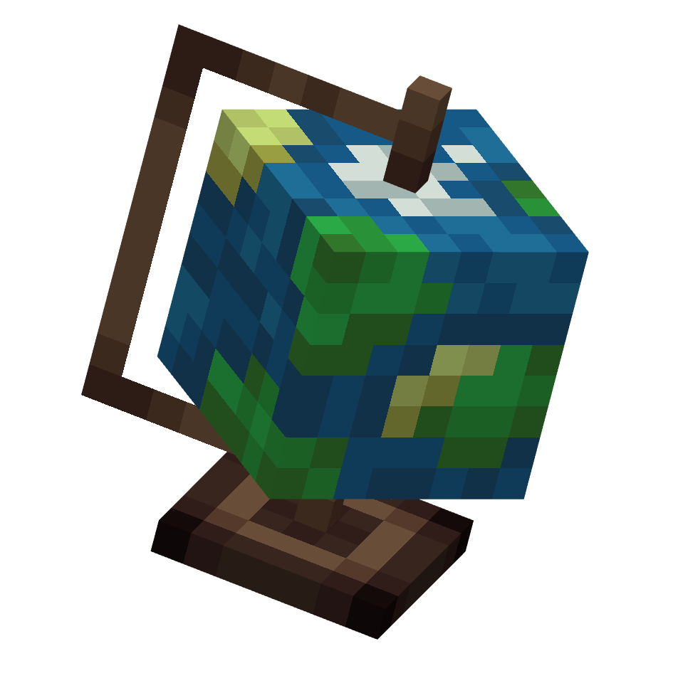 глобус, globe — предмет ресурспака minecraft специально для сервера foxward