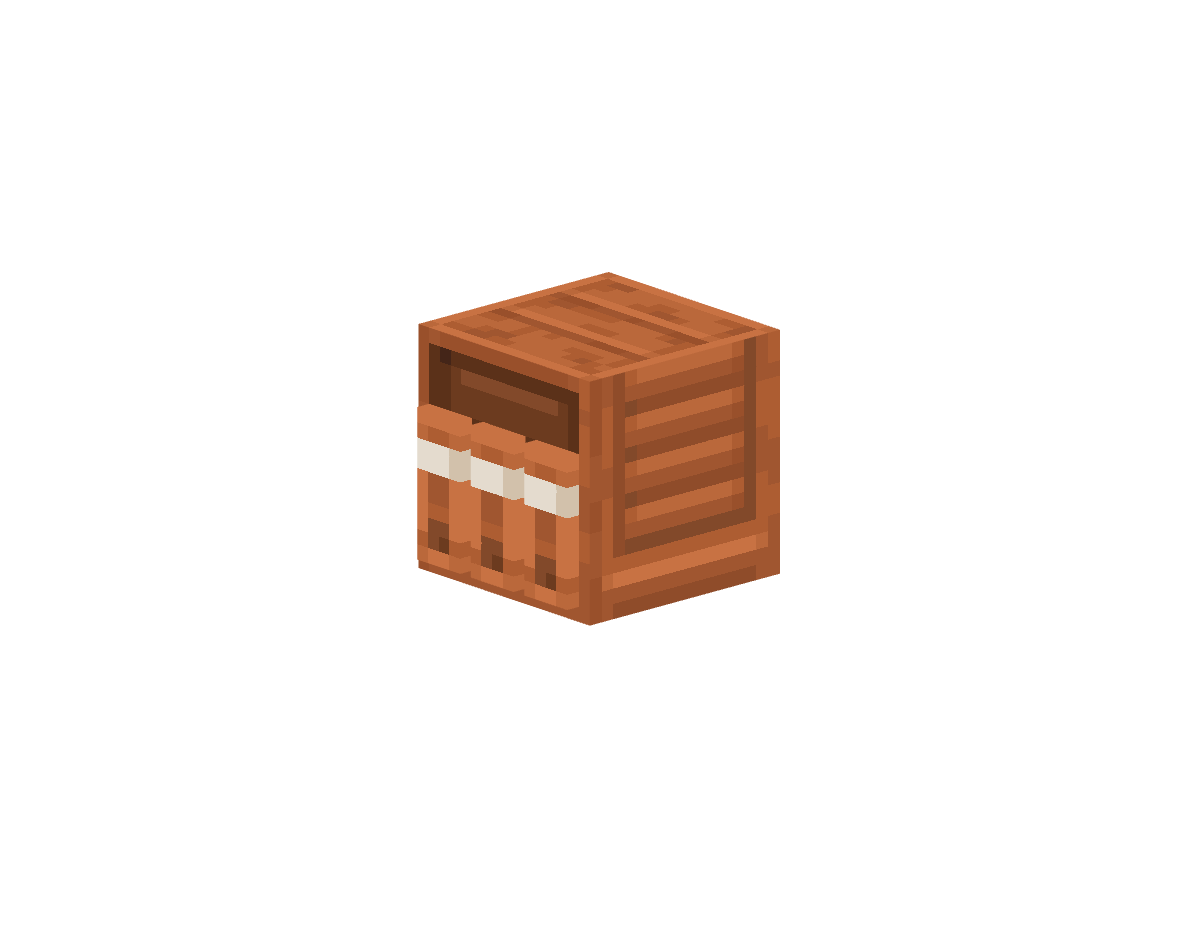 акациевый шкаф с 3 папками — предмет ресурспака minecraft специально для сервера foxward