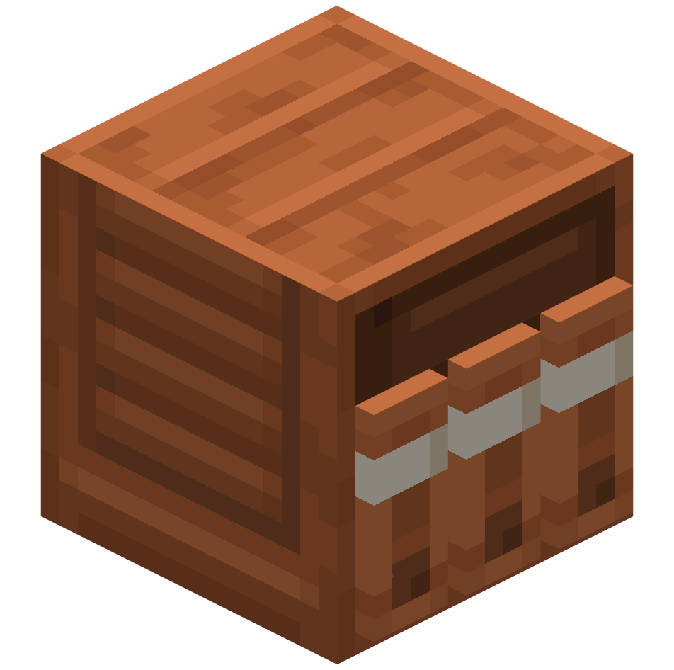 акациевый шкаф с 3 папками, acacia 3 folders cabinet — предмет ресурспака minecraft специально для сервера foxward