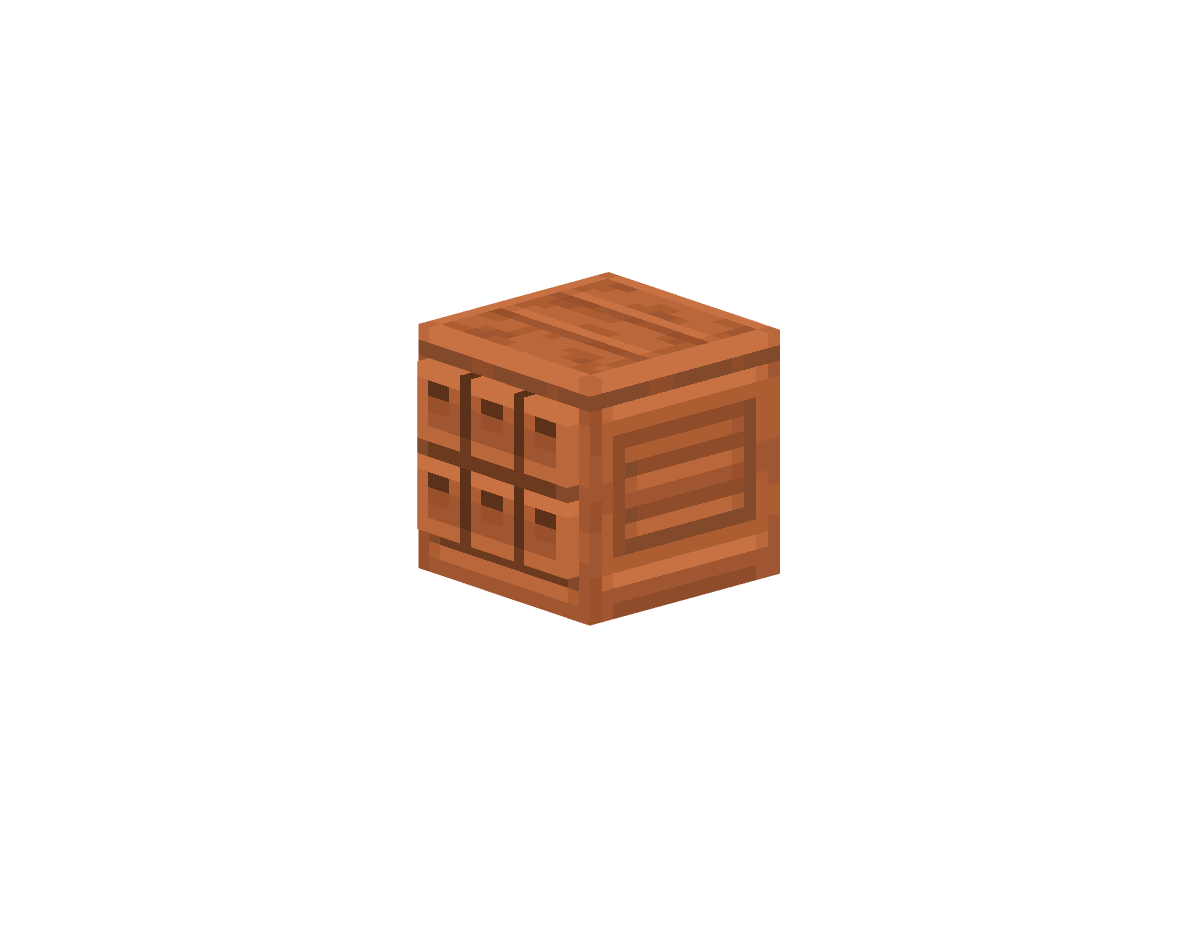 верхний акациевый шкаф с 6 ящиками — предмет ресурспака minecraft специально для сервера foxward