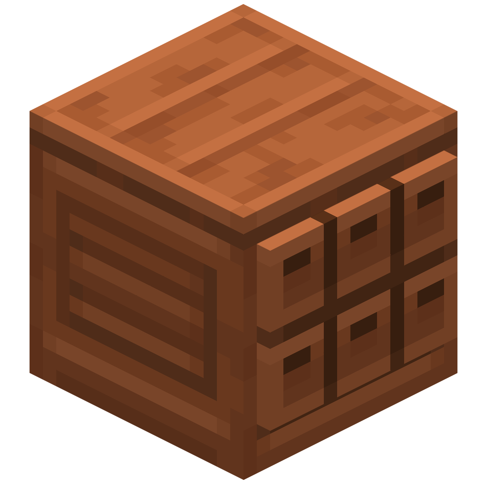 верхний акациевый шкаф с 6 ящиками, acacia 6 drawers cabinet top — предмет ресурспака minecraft специально для сервера foxward