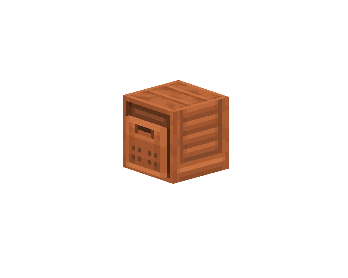 акациевый шкаф с коробкой — предмет ресурспака minecraft специально для сервера foxward