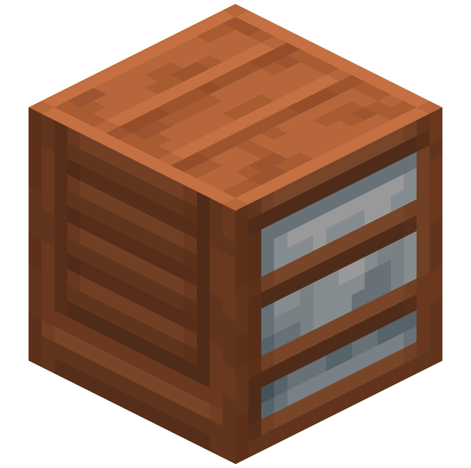 акациевый шкаф с зеркалом, acacia mirror cabinet — предмет ресурспака minecraft специально для сервера foxward