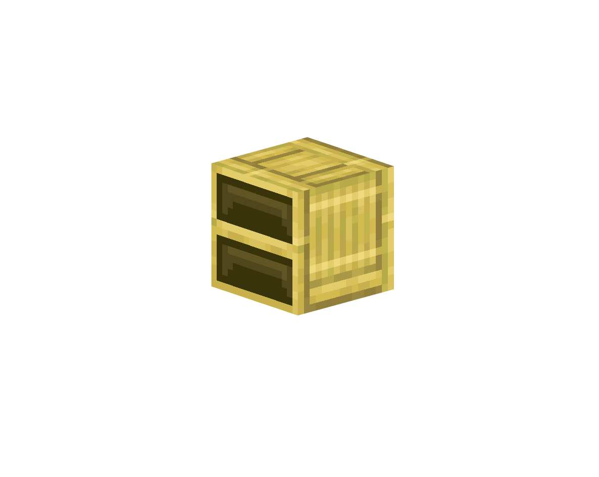 бамбуковый шкаф с 2 полками — предмет ресурспака minecraft специально для сервера foxward