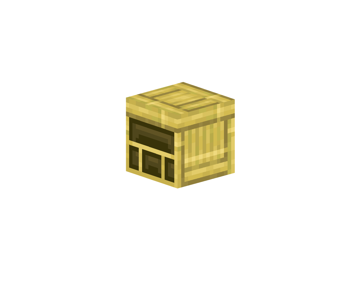 верхний бамбуковый шкаф с 3 полками — предмет ресурспака minecraft специально для сервера foxward