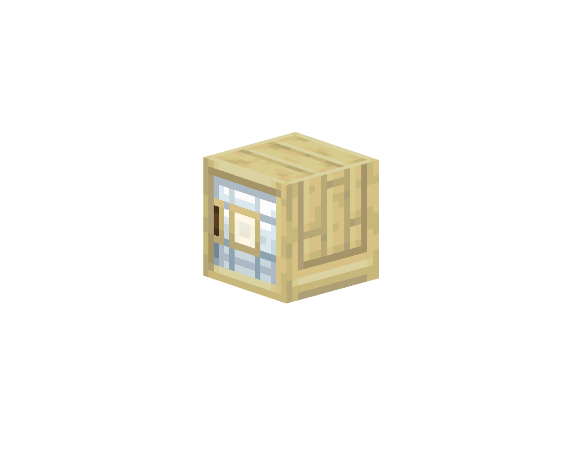 березовый шкаф с ящиком — предмет ресурспака minecraft специально для сервера foxward
