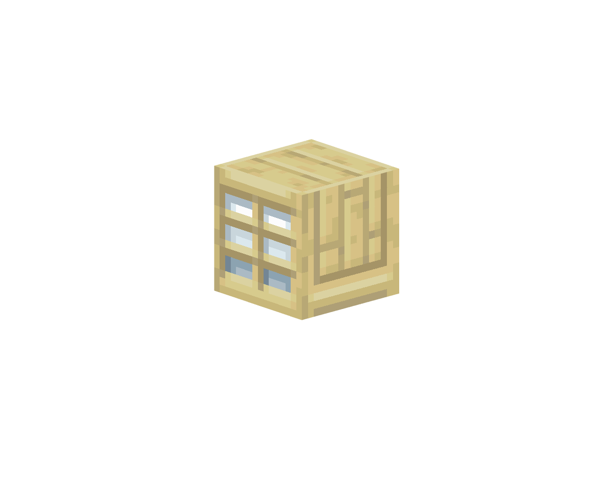 березовый шкаф с зеркалом с 6 секциями — предмет ресурспака minecraft специально для сервера foxward