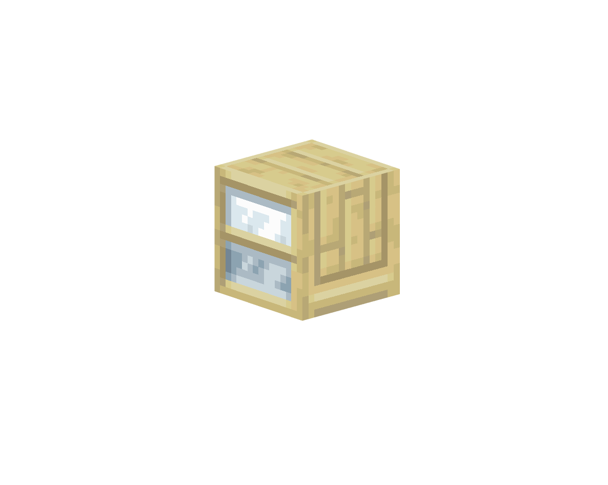 березовый шкаф с зеркалом — предмет ресурспака minecraft специально для сервера foxward