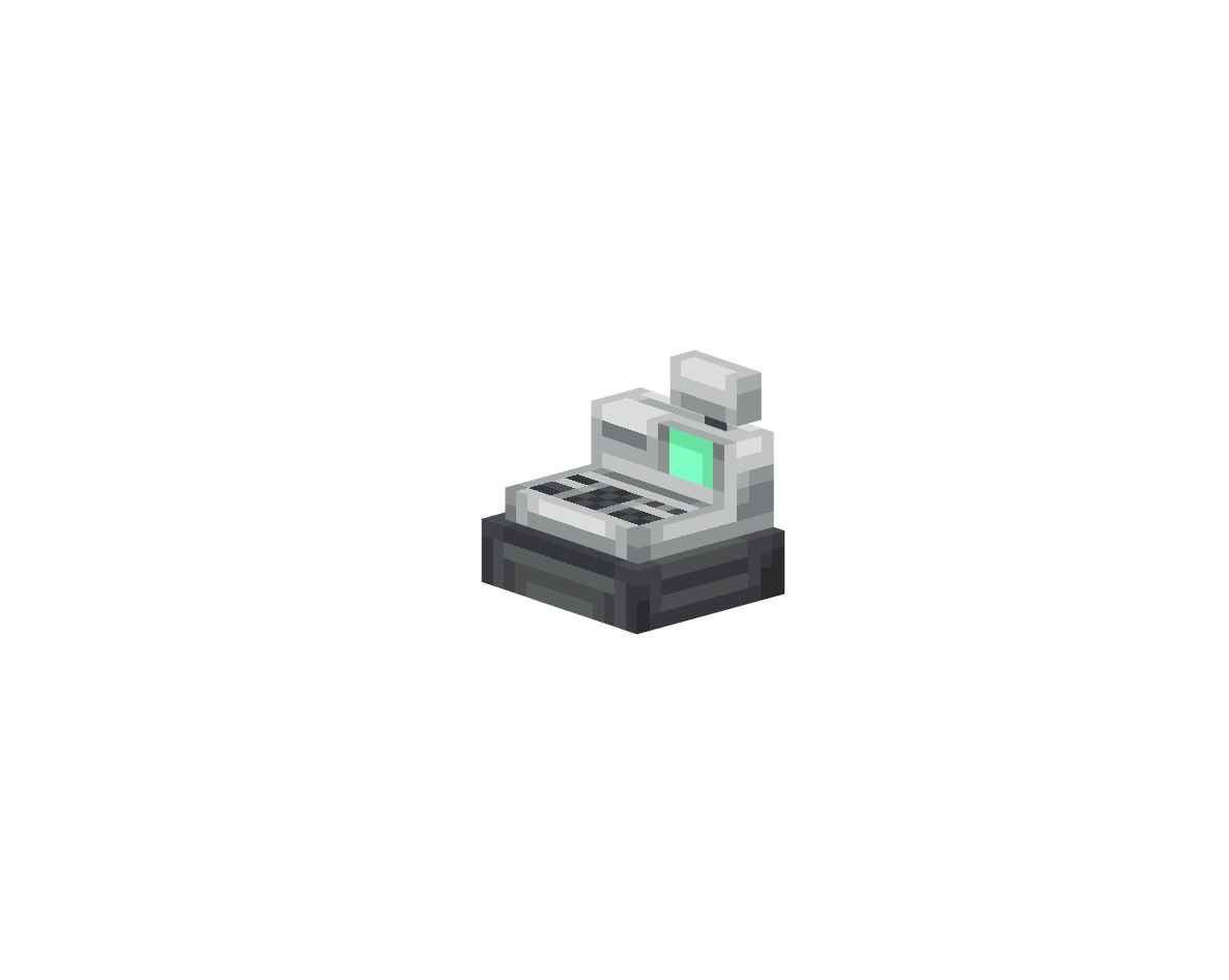 кассовый аппарат — предмет ресурспака minecraft специально для сервера foxward