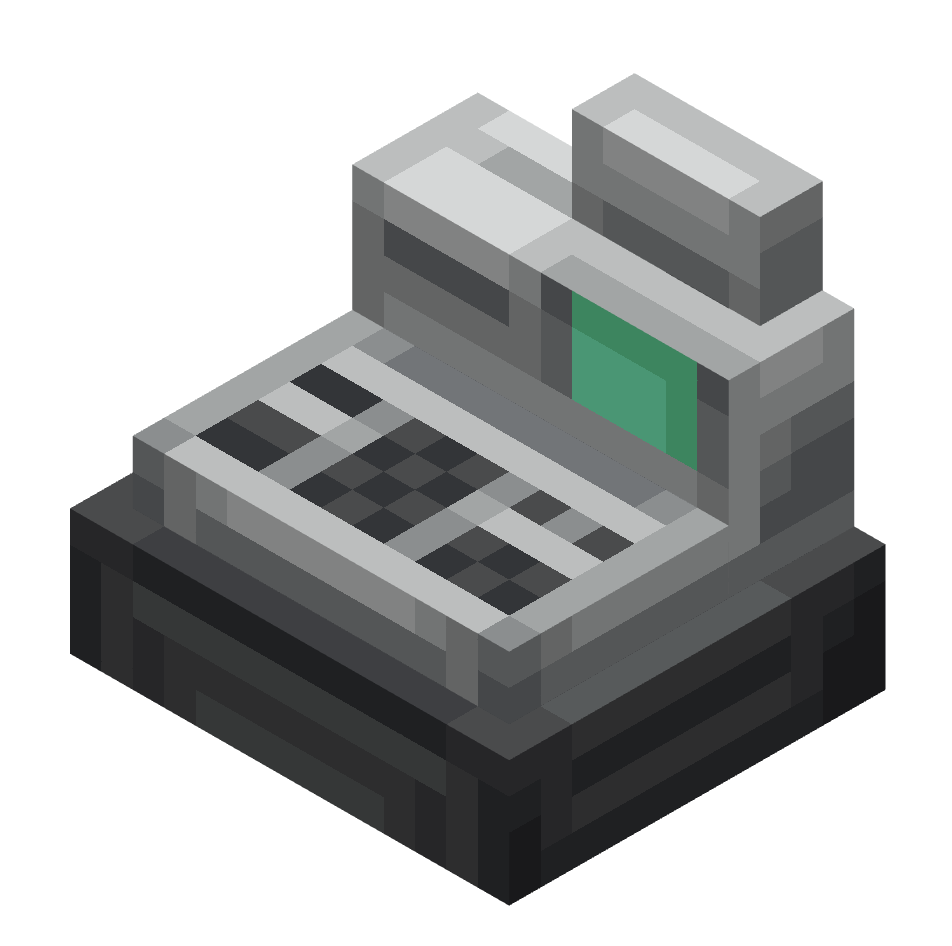 кассовый аппарат, cash register — предмет ресурспака minecraft специально для сервера foxward
