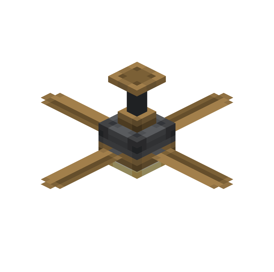 выключенный потолочный вентилятор, ceiling fan off — предмет ресурспака minecraft специально для сервера foxward