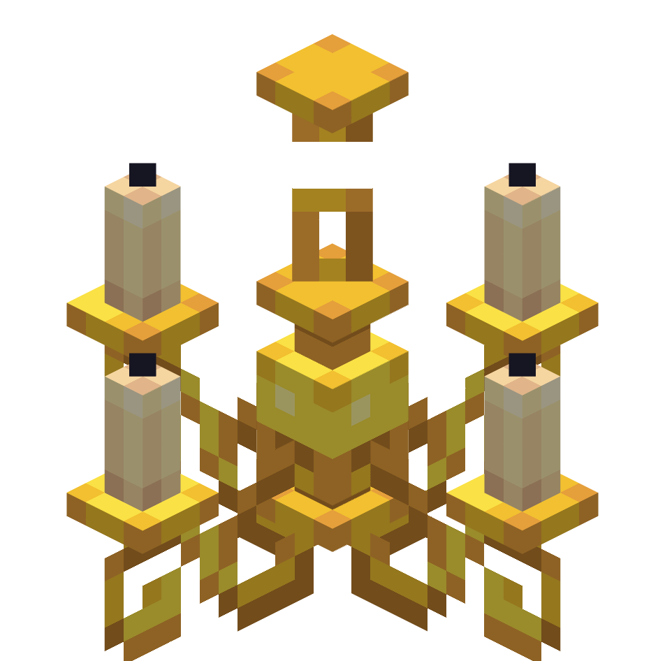 люстра со свечами, chandelier — предмет ресурспака minecraft специально для сервера foxward