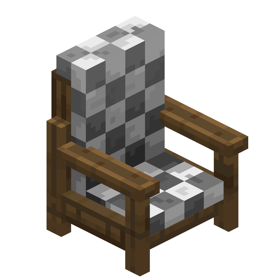 бабушкино кресло, checker chair — предмет ресурспака minecraft специально для сервера foxward