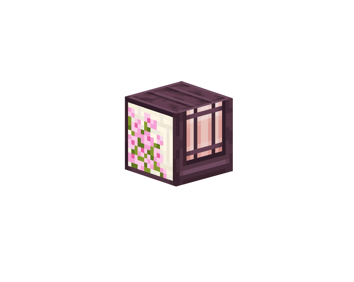 шкаф седзи из вишневого дерева с росписью — предмет ресурспака minecraft специально для сервера foxward