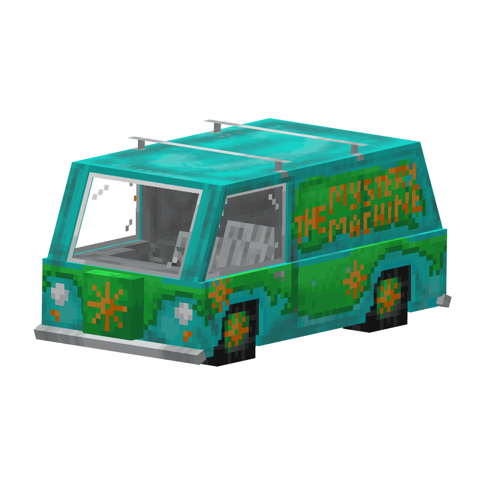 шевроле хэви ван мистическая машина, chevrolet chevy van mystery machine — предмет ресурспака minecraft специально для сервера foxward