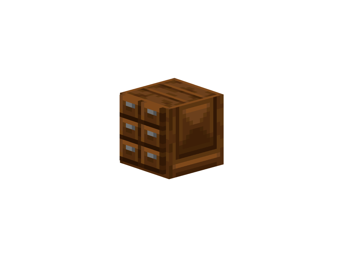 шкаф из темного дуба с 6 ящиками — предмет ресурспака minecraft специально для сервера foxward