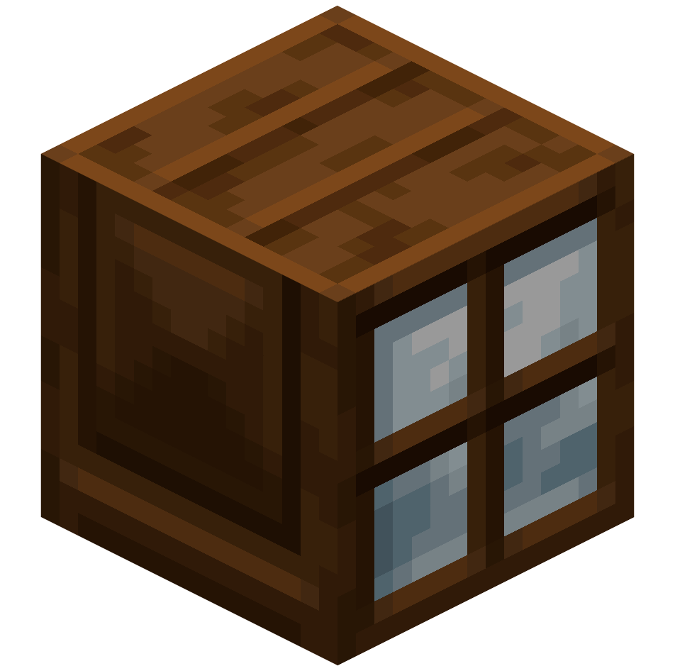 шкаф из темного дуба с зеркалом, dark oak mirror cabinet — предмет ресурспака minecraft специально для сервера foxward