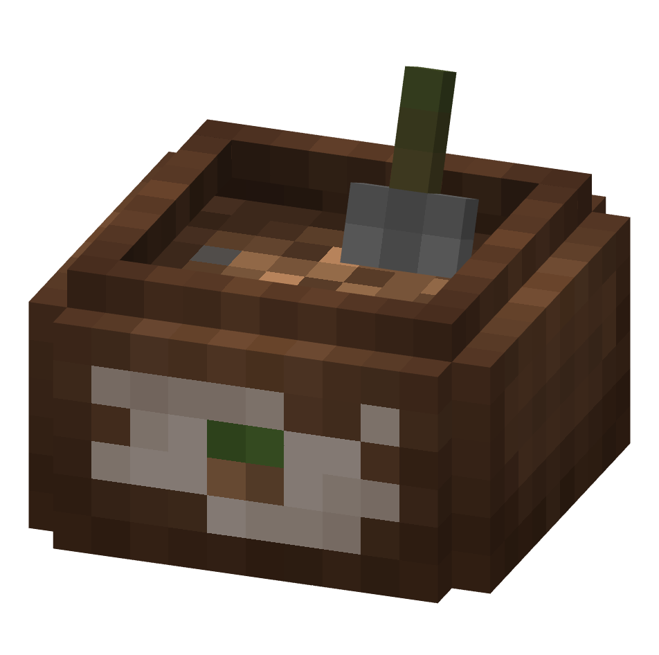мешок земли, dirt bag — предмет ресурспака minecraft специально для сервера foxward