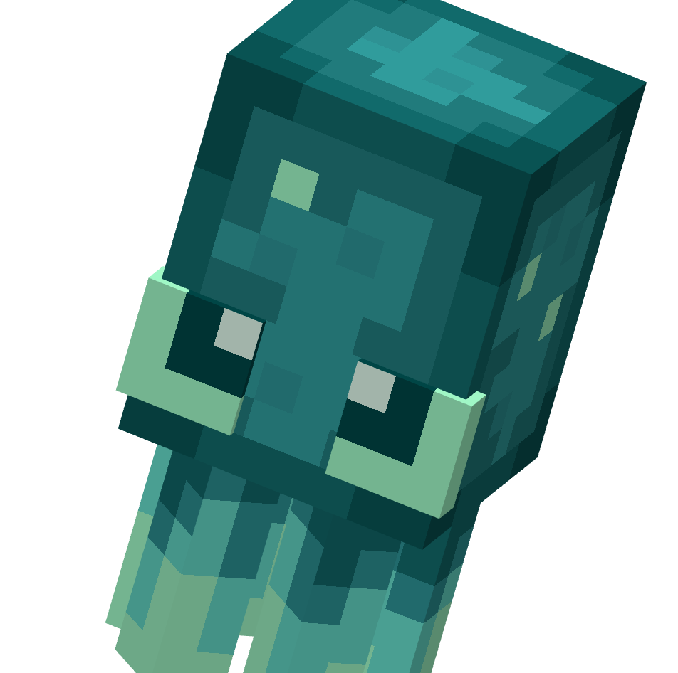 светящийся спрут игрушка, glow squid toy — предмет ресурспака minecraft специально для сервера foxward