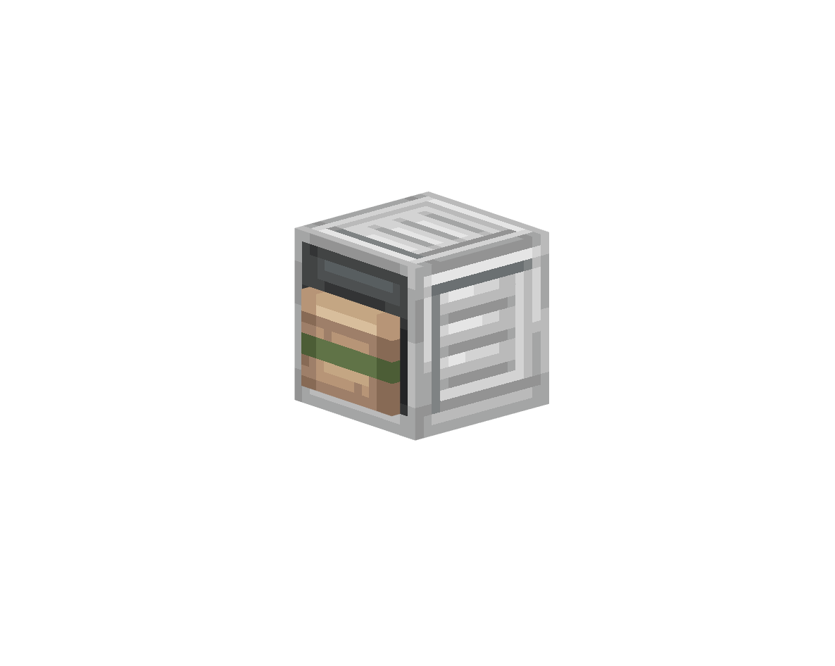 железный шкаф с коробкой — предмет ресурспака minecraft специально для сервера foxward