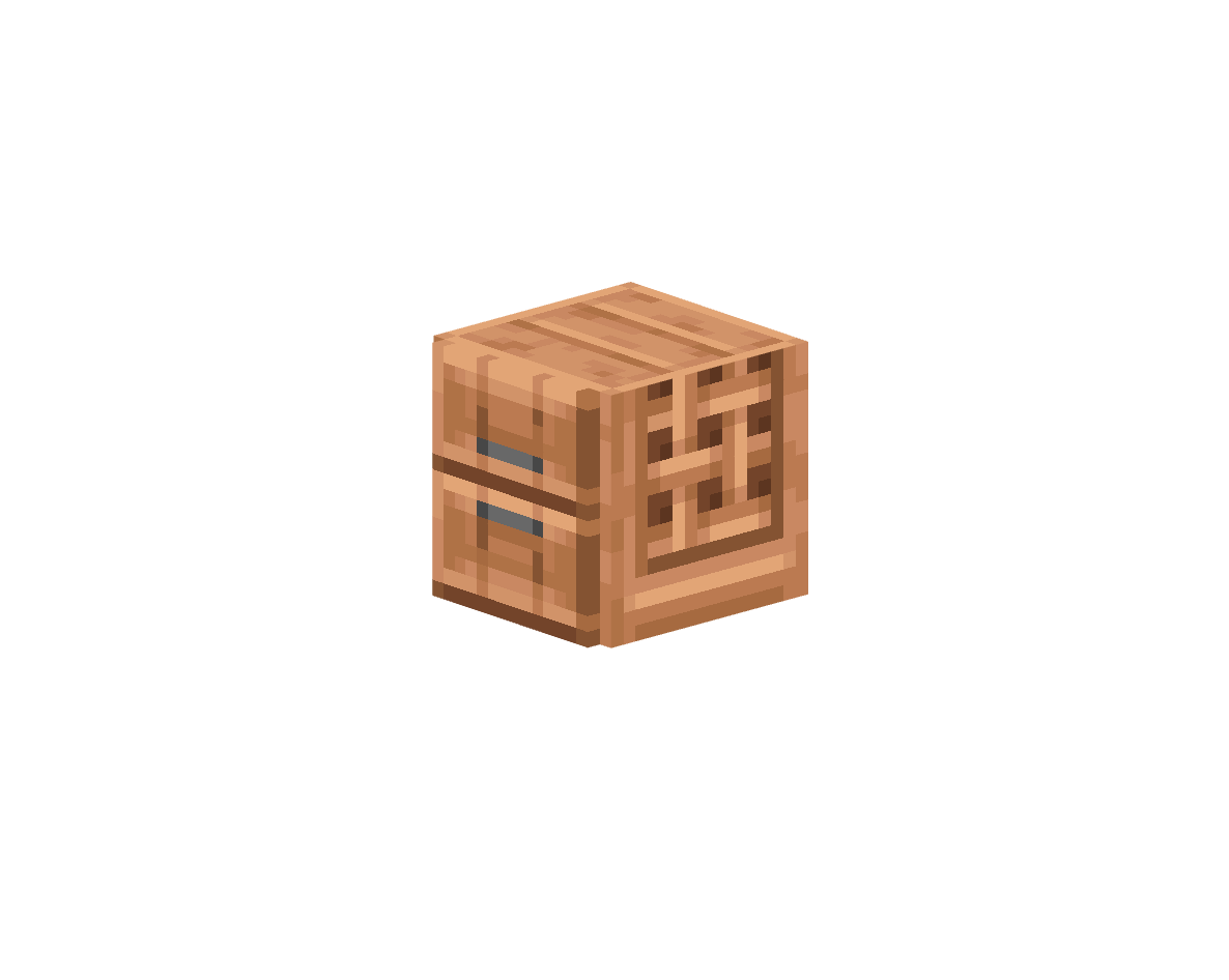 шкаф из тропического дерева с 2 ящиками — предмет ресурспака minecraft специально для сервера foxward