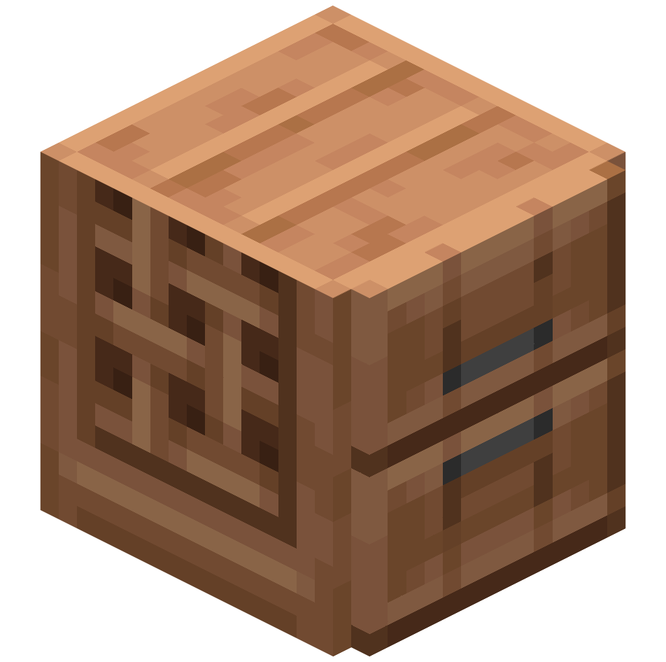 шкаф из тропического дерева с 2 ящиками, jungle 2 drawers cabinet — предмет ресурспака minecraft специально для сервера foxward