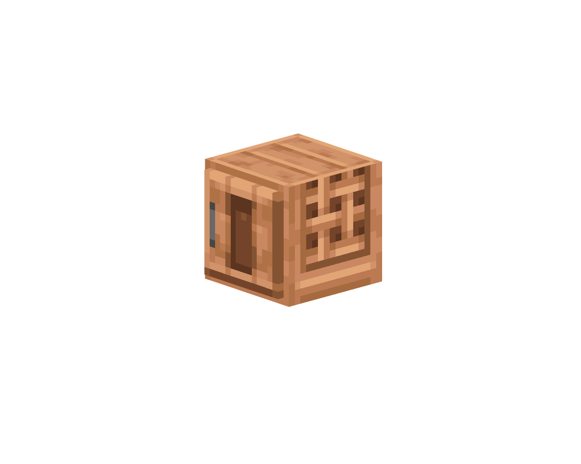шкаф из тропического дерева с ящиком — предмет ресурспака minecraft специально для сервера foxward