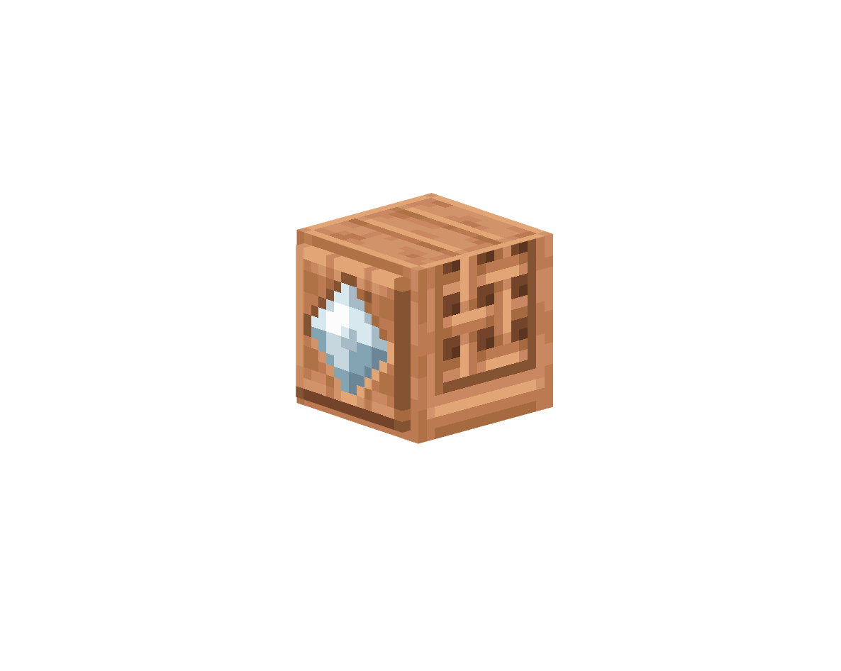 шкаф из тропического дерева с зеркалом — предмет ресурспака minecraft специально для сервера foxward