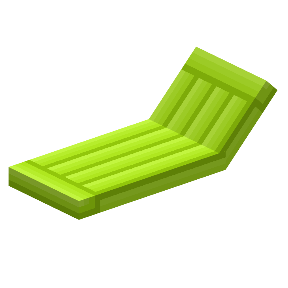 лаймовый плавательный матрас, lime pool mattres — предмет ресурспака minecraft специально для сервера foxward