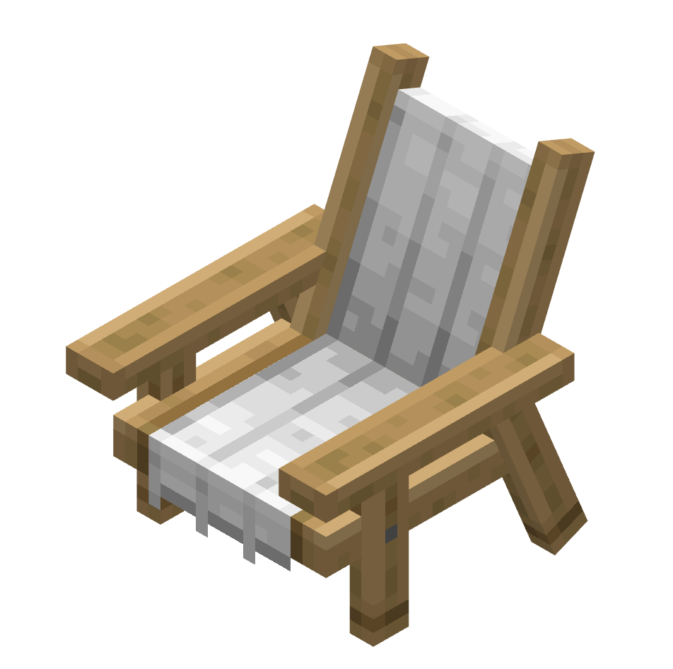 лежак, lounge chair — предмет ресурспака minecraft специально для сервера foxward