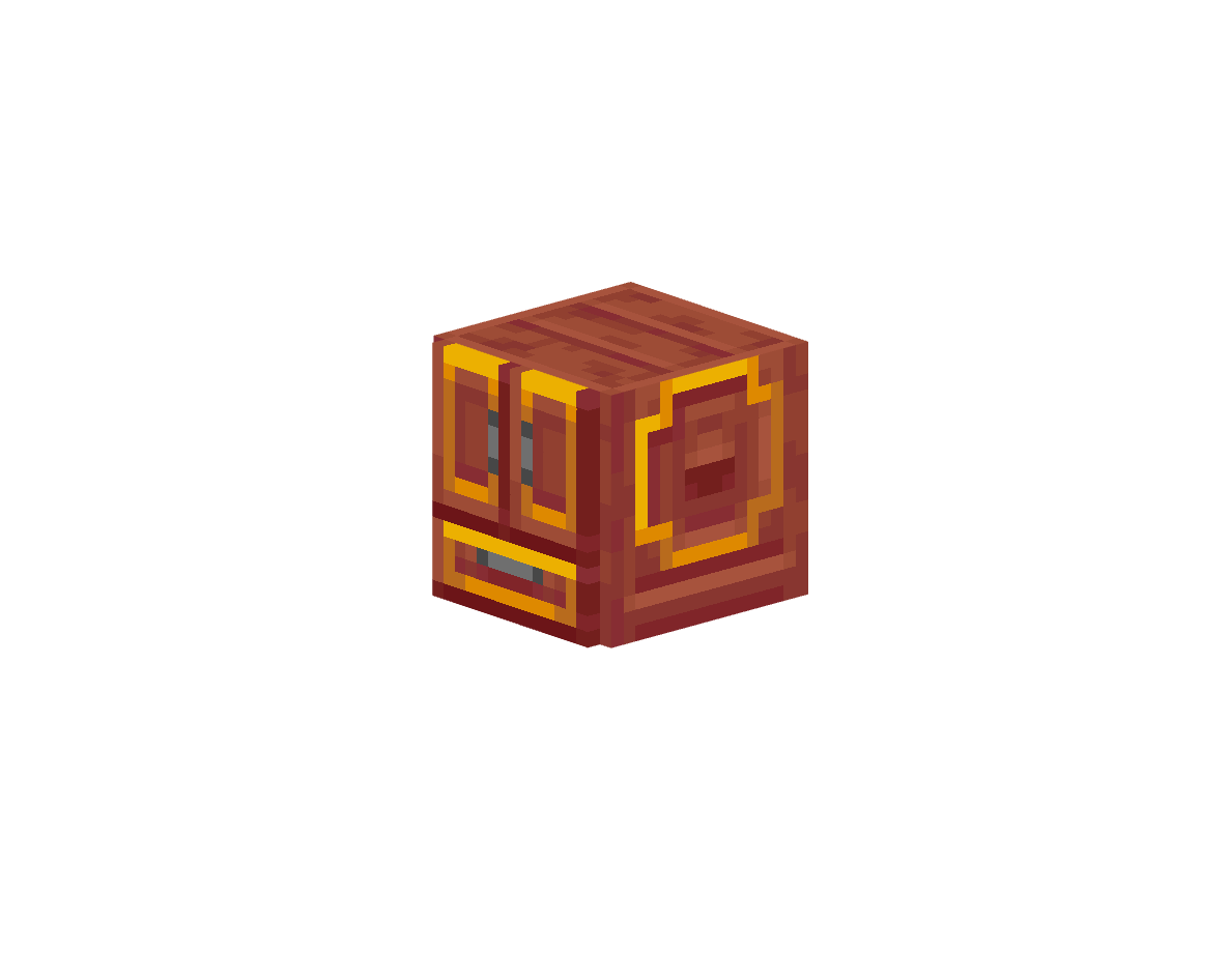 шкаф из мангрового дерева с 3 ящиками — предмет ресурспака minecraft специально для сервера foxward