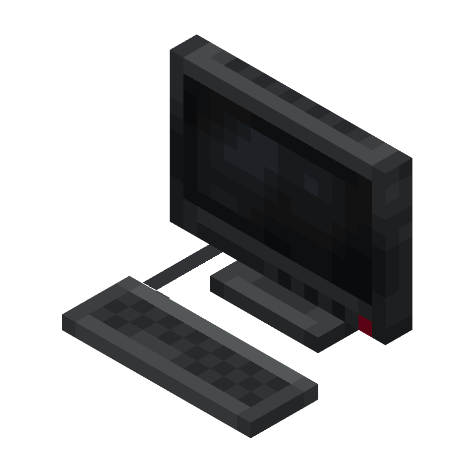 монитор с клавиатурой, monitor with keyboard — предмет ресурспака minecraft специально для сервера foxward