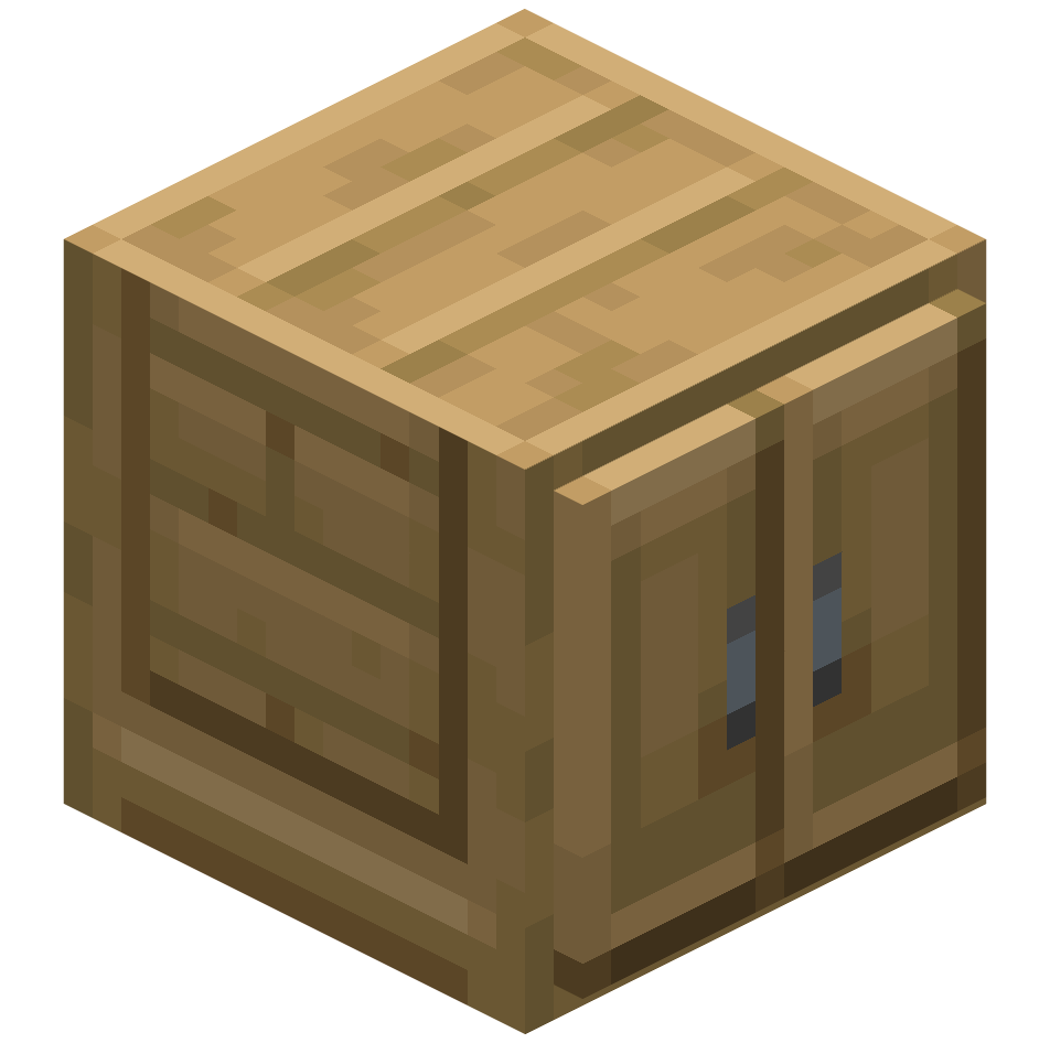 дубовый шкаф с 2 ящиками, oak 2 drawers cabinet — предмет ресурспака minecraft специально для сервера foxward