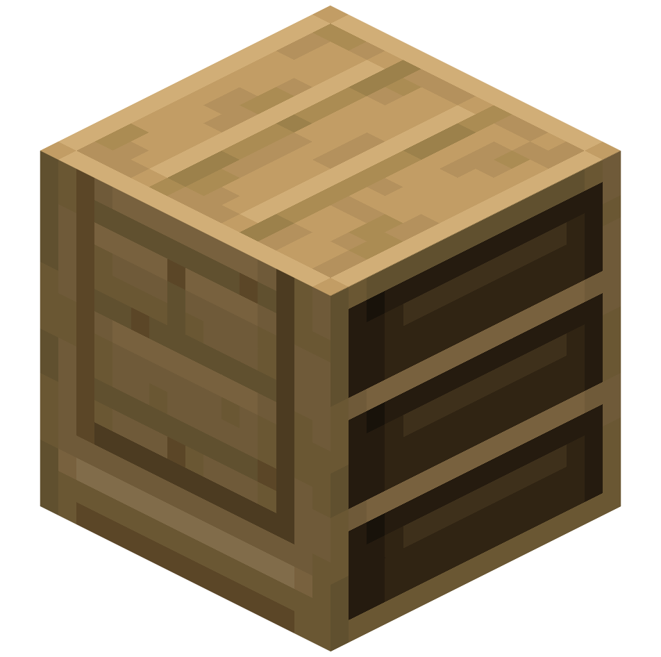 дубовый шкаф с 3 полками, oak 3 shelfs cabinet — предмет ресурспака minecraft специально для сервера foxward