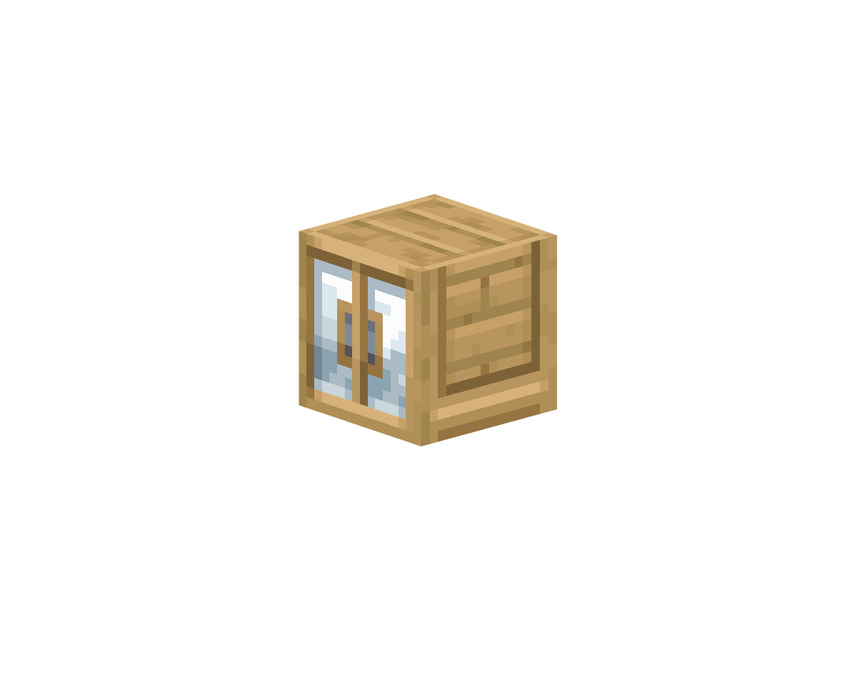 дубовый шкаф с зеркалом — предмет ресурспака minecraft специально для сервера foxward