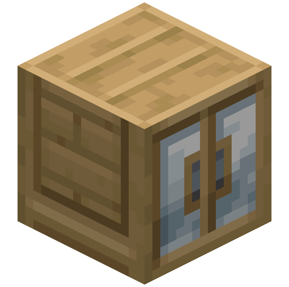 дубовый шкаф с зеркалом, oak mirror cabinet — предмет ресурспака minecraft специально для сервера foxward