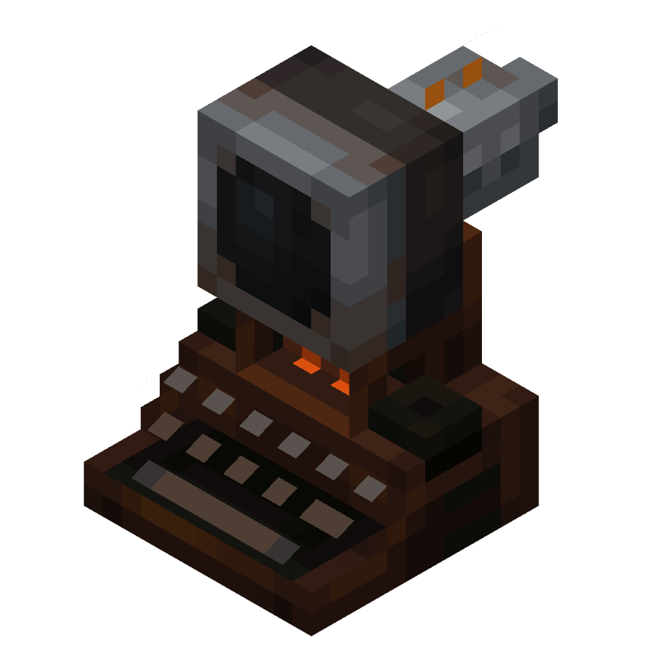 старый самодельный терминал, old handmade terminal — предмет ресурспака minecraft специально для сервера foxward