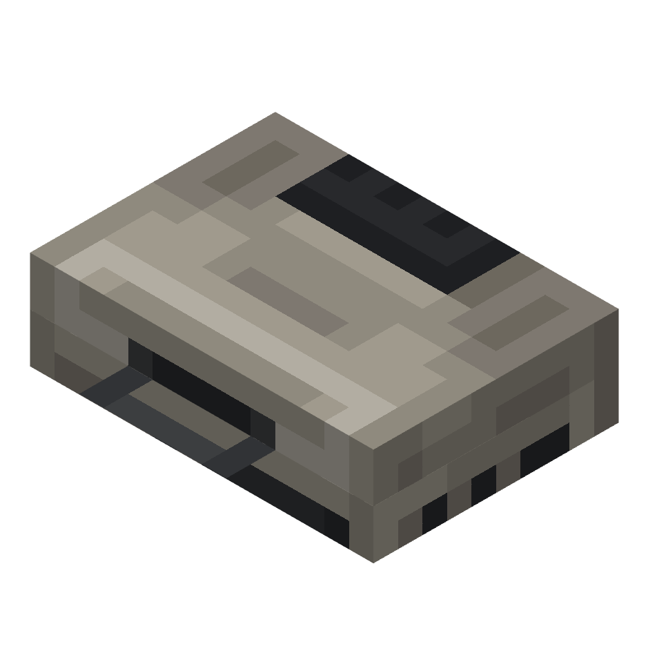 старый закрытый ноутбук, old laptop left hand — предмет ресурспака minecraft специально для сервера foxward