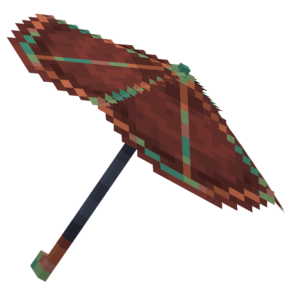 старый зонт, old umbrella — предмет ресурспака minecraft специально для сервера foxward