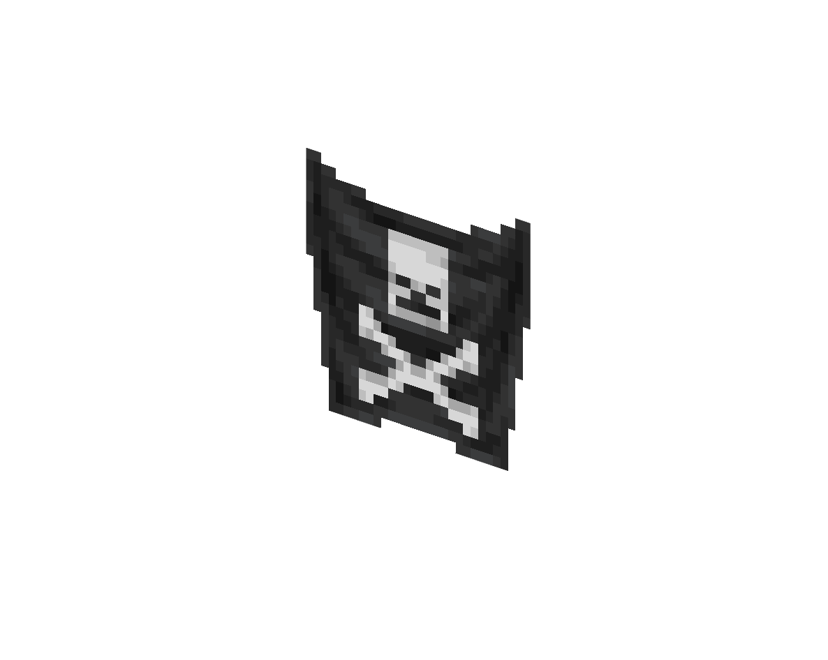 настенный пиратский флаг — предмет ресурспака minecraft специально для сервера foxward
