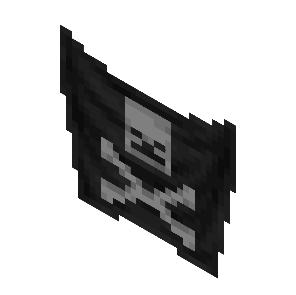 настенный пиратский флаг, pirate wall flag — предмет ресурспака minecraft специально для сервера foxward